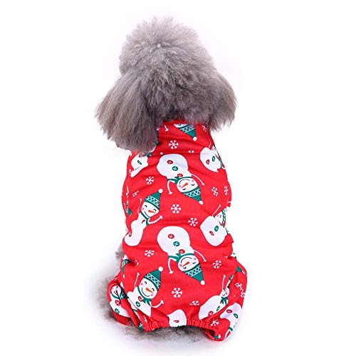 Idepet Disfraz de Mascota de Navidad Ropa de Perro de Gato, Sudadera con Capucha de Copo de Nieve con Capucha Abrigo de Perro Chaqueta de suéter Pet Dress Up (M)