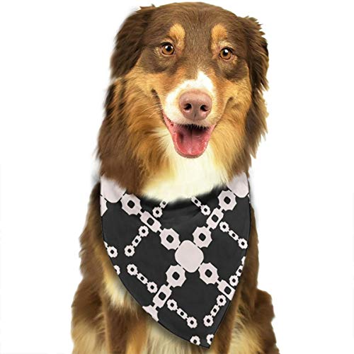 iuitt7rtree - Cadena de círculos de textura sin costuras, pañuelos, bufandas triangulares, accesorios para perros pequeños, medianos y grandes mascotas