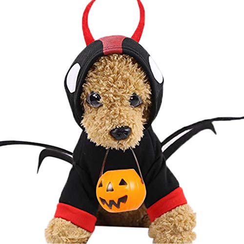 Jannyshop Disfraz de Perro Pequeño de Halloween Ropa de Araña para Peluche de Perro Convertido en Ropa Divertida Fiesta de Cosplay