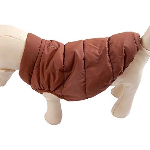 JoyDaog - Chaqueta de perro con forro polar de 2 capas para invierno y clima frío, extra suave, a prueba de viento, para cachorro y perros pequeños