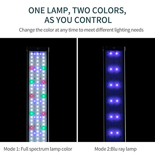 JOYHILL Luz LED Acuario, Pantalla LED Acuario, Iluminación LED para Acuarios Plantados Lámpara LED para Peceras 30-50cm