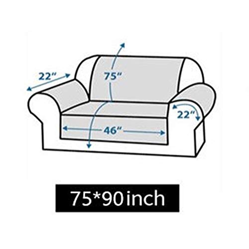 Jtoony-HO - Funda de sofá elástica para sofá o sofá (Resistente al Agua, Reversible), diseño de Perro, poliéster, Morado, 116,8 cm (46")