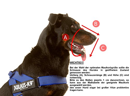 Julius-K9 19007 Metal Muzzle: For Dogs with Long Nose, Shepherd-Middle