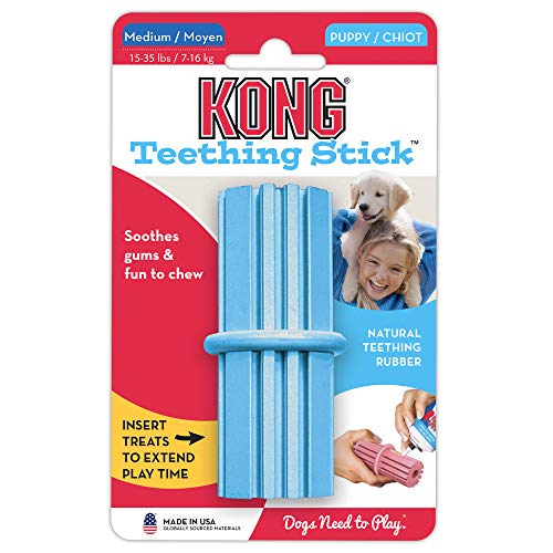KONG - Puppy Teething Stick - Mordedor para Limpiar los Dientes Cachorros Medios