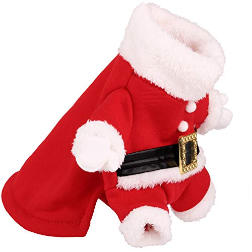 Legendog Ropa para Mascotas de Navidad Ropa Linda para Mascotas con Sombrero de Santa Claus