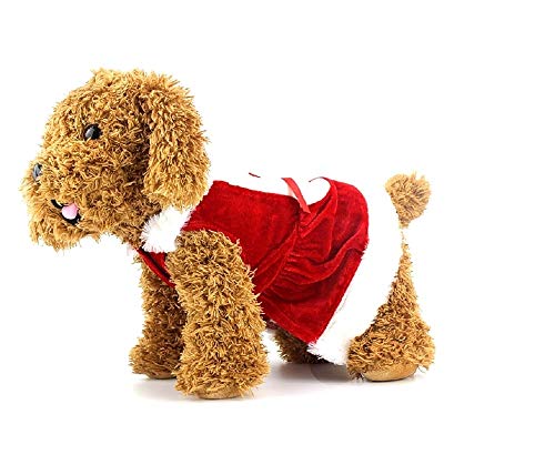 Legisdream Disfraz de Santa para Perro Animales Talla XXS