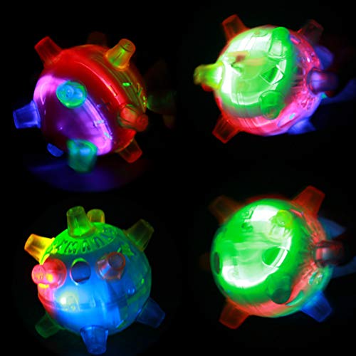 Leikance - Pelota de Salto con LED para Mascotas, Juguete de música Que rebota, Pelota de Baile para Perros y Gatos (Color al Azar)