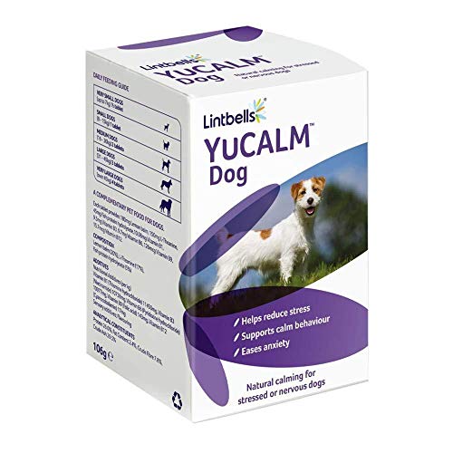 Lintbells | YuCALM Dog | Calming Supplement for Dogs Who Are Stressed or Nervous, All Ages and Breeds | 120 Tablets