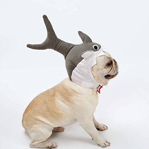 LLSS Sombrero de Cosplay para Mascotas - Halloween Navidad Mascota Gato Perro Disfraz Gorra Triceratops Diseño de Dinosaurio Diseño de tiburón Gorra de Perro Fiesta de Mascotas Sombrero