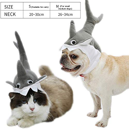 LLSS Sombrero de Cosplay para Mascotas - Halloween Navidad Mascota Gato Perro Disfraz Gorra Triceratops Diseño de Dinosaurio Diseño de tiburón Gorra de Perro Fiesta de Mascotas Sombrero