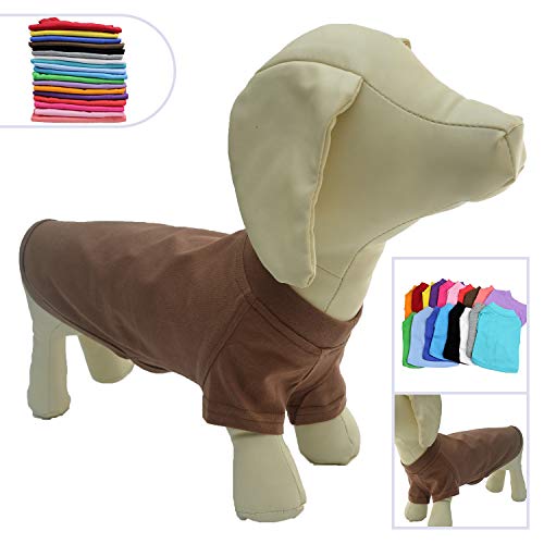 longlongpet 2019 - Disfraz de Perro, Camiseta para Perros Grandes y medianos, 100% algodón, 18 Colores
