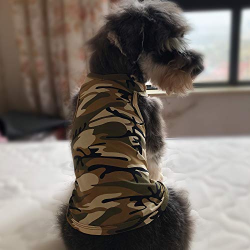 Longlongpet - Camiseta de manga corta para perro, suave y cómoda, de algodón, para cachorro de perro, camisetas de verano para perros grandes, medianos y pequeños