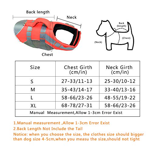 LXYDD Mascota Perro Grande Chaleco Salvavidas Traje de baño Labrador Golden Retriever Perro Surf Chaleco de baño Ropa Traje de baño Traje Proveedor de Mascotas,Rojo,S