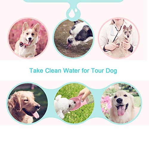 Makerfire Botellas para Perros Portatil 550ml Botella de Agua para Mascotas al Aire Libre de Viaje portátil para Perro Gato Mascotas al Aire Libre-White