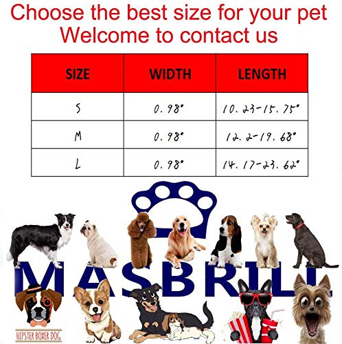 MASBRILL Collar Luminoso Perro de Mascota, 3 Modos Collar Perro Luz con Recargable y Impermeable, Ajustable Collares LED para Perros Pequeños/Medianos/Grandes(Rojo M)