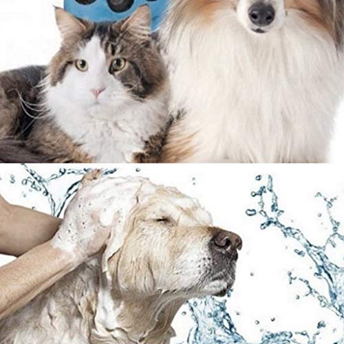 Mascotas Bañarse Guantes de Masaje Perros de bañarse para Perros Gatos Anti-mordedores para peinarse Peinado de Mascotas Suministros Gris