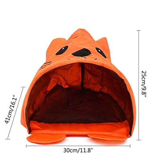 MRQXDP Cama de Gato de Dibujos Animados con Sonido Tamaño de Cama de Mascota Animales para Viajar Túnel de Gato Plegable Muy Lindo Fácil Almacenamiento para pequeños y medianos