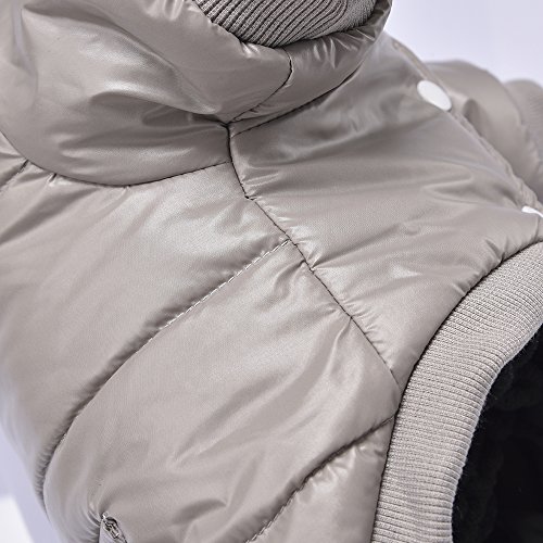 Namsan - Abrigo de invierno para perro con capucha y capucha cortavientos, para cachorros pequeños y medianos