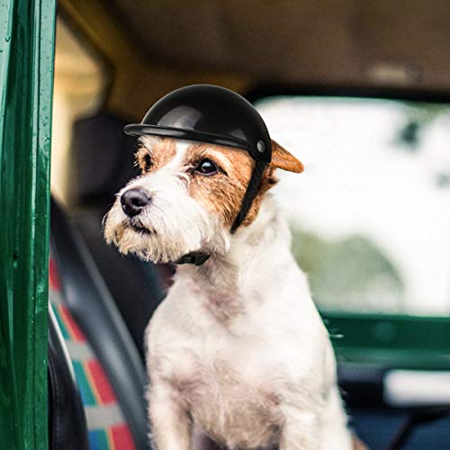 Namsan Casco de Perro Casco para Mascotas Gorra Adjustable Tiene Motocicleta Tapa de Seguridad-M
