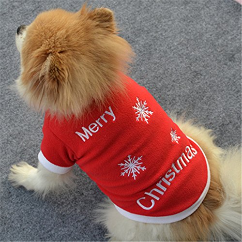 Navidad Ropa Mascotas Merry Christmas Polar Fleece Camiseta Ropa Perro Pequeño Invierno para Chihuahua Yorkshire