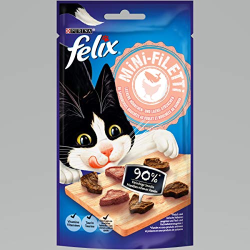 Nestlé Felix Mini de filetti Gato Snack, 7 Unidades (7 x 40 g Bolsa)