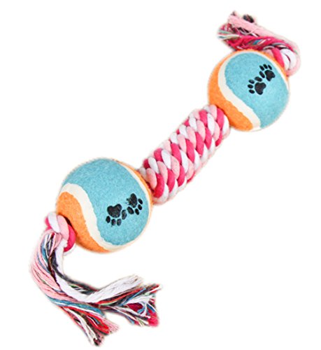 nikgic 1 pc perros resistentes en los dientes mordantes juguetes cuerda para animales compañía cuerda en algodón de punto doble tenis 32 * 7 cm
