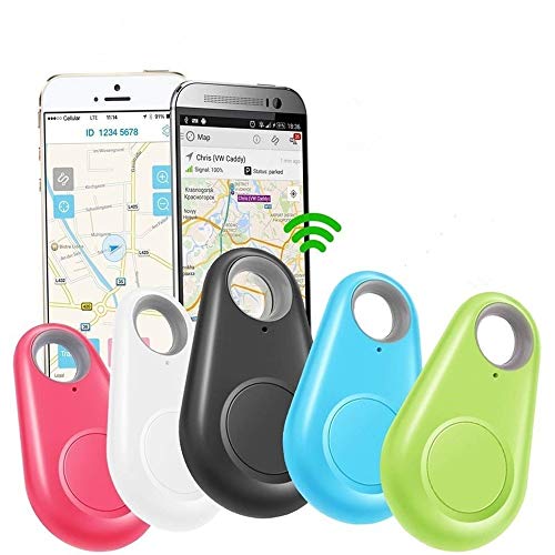 Nuevo Smart Bluetooth trazador localizador GPS Alarm Tag Monedero Clave para Mascotas Perros rastreadores GPS Tracker, de 7 Colores (D+F)