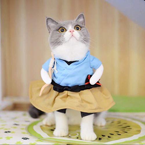 PANPAN - Disfraz de uniforme para gato, disfraz de gato, ropa para cachorro, ropa de fiesta para gato, cosplay, talla XL (Urashima Taro)