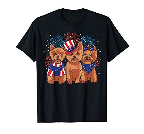 Patriotic Yorkie Terrier Yorkshire USA Puppy Camiseta