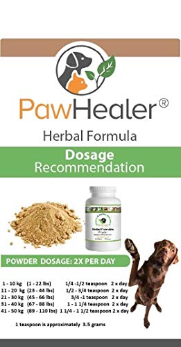 PawHealer Remedio para la Tos del Perro de Apoyo para la tráquea de se Utiliza para la Tos Fuerte y Grave, 50 Gramos/Polvo