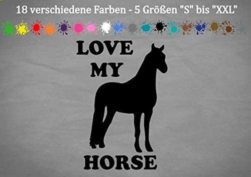 Pegatinas genéricas para Caballos Love My Horse Pony Hengst Stute Tierliebe Stall en 5 tamaños, 31-Rojo, L-17x12cm