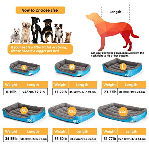 PENVEAT Cama para Perros Grande Soft Dog House Cama para Mascotas a Prueba de Agua Warm Kennel Nest Plus Size Puppy Mascotas Envío de la Gota, Rosa, L, Reino Unido