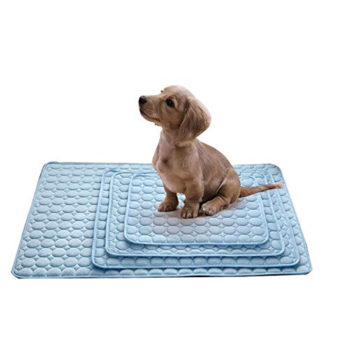 PENVEAT Summer Pet Cooling Mats Ice Pet Dog Bed Perros/Gatos portátiles Cool Pet Sofa Cushion Productos para Perros S/M/L/XL, Rosa, 63x50cm, China