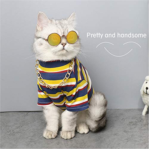 PETCUTE Gafas de Sol para Gatos Perros Gafas de Sol Redondas Lindo Gafas de Sol Divertidas para Mascotas 2 Pares