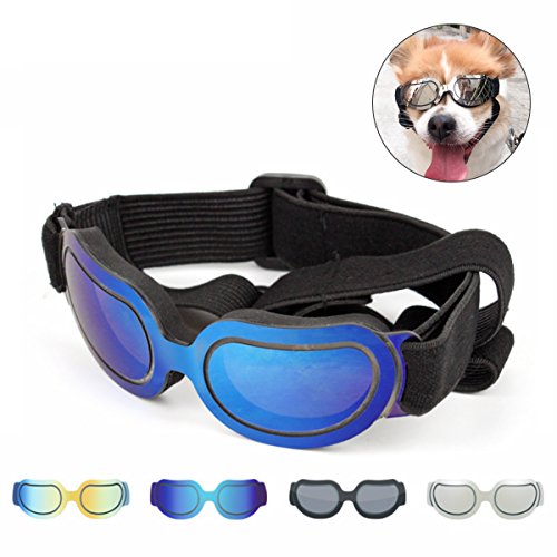 PETCUTE Gafas de Sol para Perros Mascotas Gafas de Sol Protectoras Resistentes al Agua para Perros medianos o pequeños