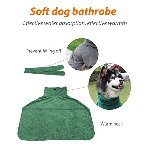 PETCUTE Toalla de baño para Perros Albornoz Toalla de Microfibra para Mascotas Toalla de Perro Absorbente Secado Rápido