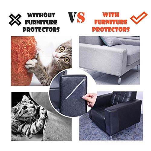 PetIsay XL Protectores antiarañazos para muebles (juego de 6), protege tus muebles de perro/gatos garras, almohadilla disuasoria para arañazos de gato, protector de sofá a prueba de gatos