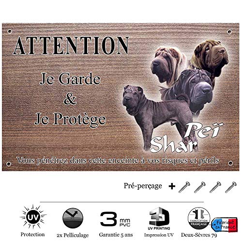 Pets-Easy-Placa para advertir de-Shar Pei