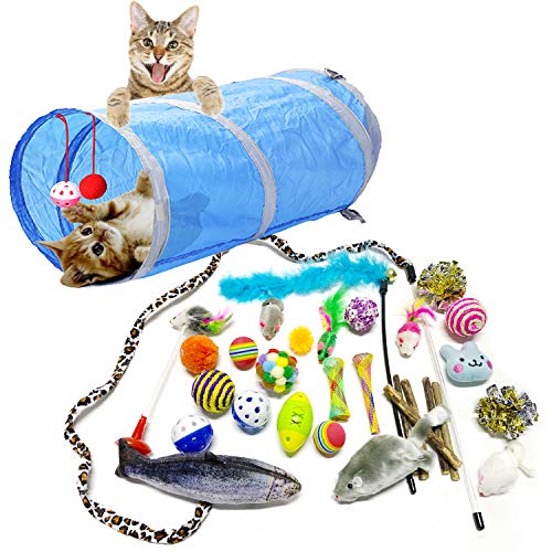 PietyPet Juguetes para Gatos, 31 Piezas Juguetes Gatos, Juguete Interactivo para Gatos Kitty