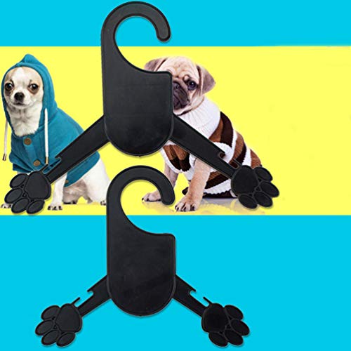 POPETPOP 10 Piezas Perchas de Plástico para Mascotas Perchas para Perros Perchas para Perras Gato (Negro) - Talla L