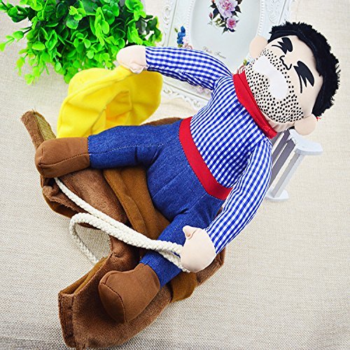 PROtastic Pet Dog Halloween Cowboy Funny Costume Dog Riders Clothes (Large)