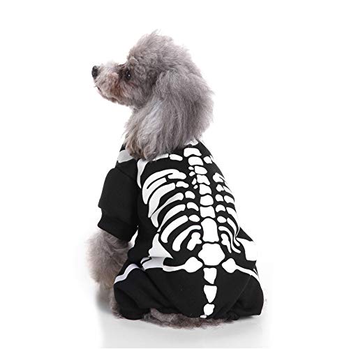 Proumhang Disfraz de Esqueleto de Mascota Disfraz para Perro o Gato Navidad Halloween-L