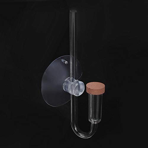 Pssopp Difusor de CO2 Acrílico Transparente CO2 Atomizador Contador de Burbujas con Tubo de conexión en Forma de U para Plantas de Acuario Agua Hierba