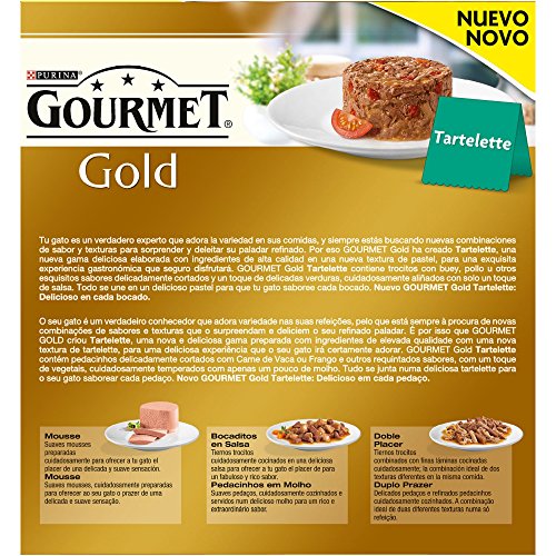 Purina Gourmet Gold Tartalette comida para gatos Surtido 12 x [8 x 85]