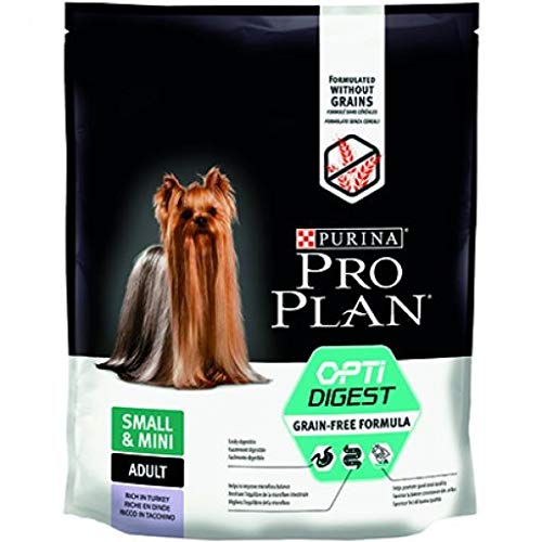Purina Pro Plan Optidigest Grain Free Comida Seca para Perros Adultos, Pequeños y Mini con Pavo - Paquete de 4 x 700 gr - Total: 2800 gr