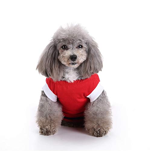 pzcvo Pijamas para Perros Pequeños Camisetas para Perros Gatos Ropa Ropa de Gato Solo para Gatos Abrigos de Gato para Mascotas Red,XS