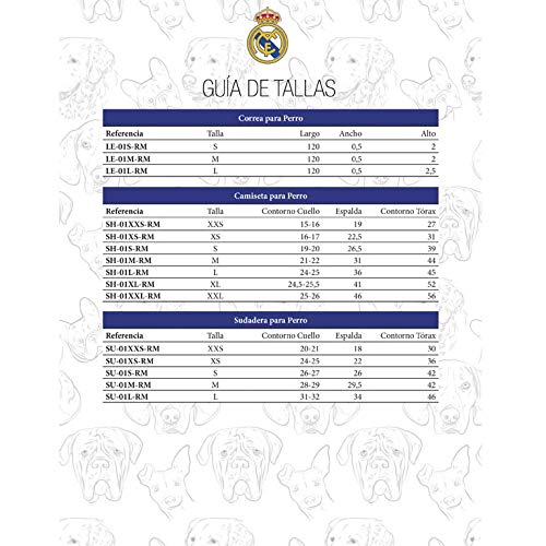 Real Madrid CL-20L-RM Collar para Perro, Talla L