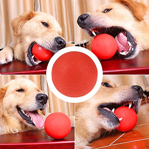 Redxiao Juguete de Bola para Mascotas, Juego Divertido Interactivo Duradero Personalizado de Goma sólida para Mascotas(L)