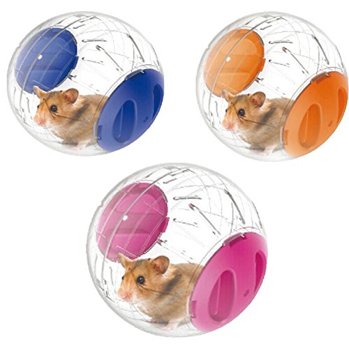 RIsxffp Bola de plástico para Correr Puesta a Tierra Trotar Hámster Juguete para Mascotas pequeño Ejercicio 12cm Pink