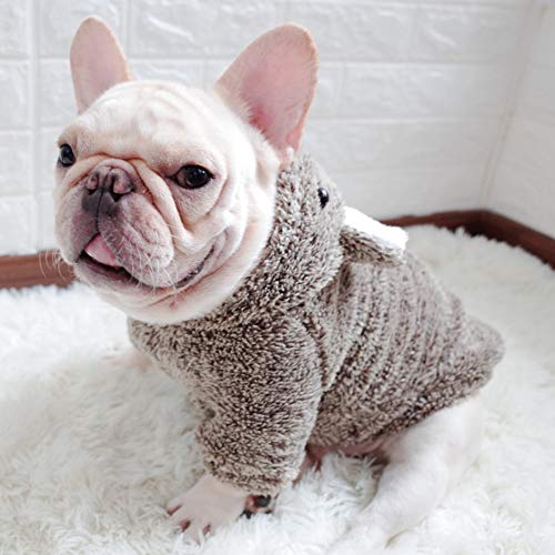 RTEAQ Ropa Mascotas Pet Dog Sweater para Bulldog Warm Winter Fleece Sweaters para Perros Cute Dog Costume Bullddog Clothes Dachshund